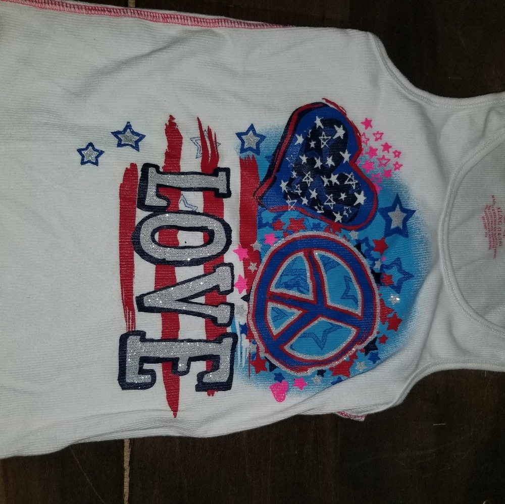Peace USA Tank Top (Pictures Sideways)